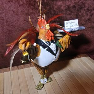 Vintage Roman Bon Appetit Ornament - Pierre Rooster